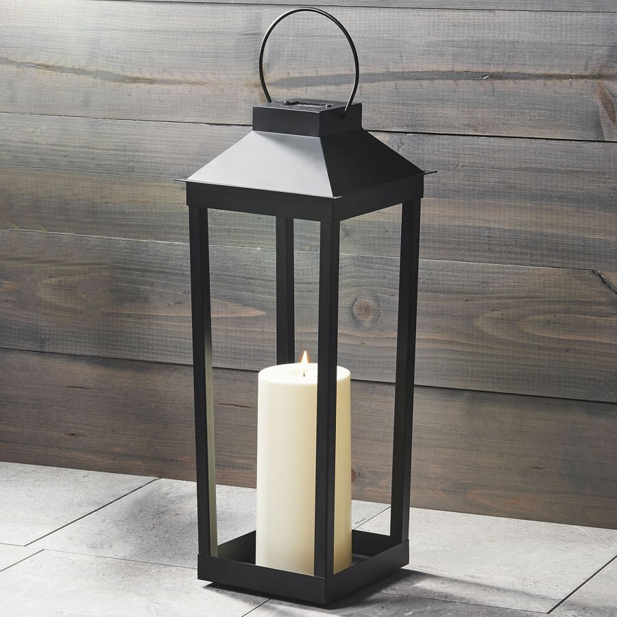 Decor LampLust New Lanterns | Ryder Solar Flameless Lantern, Medium