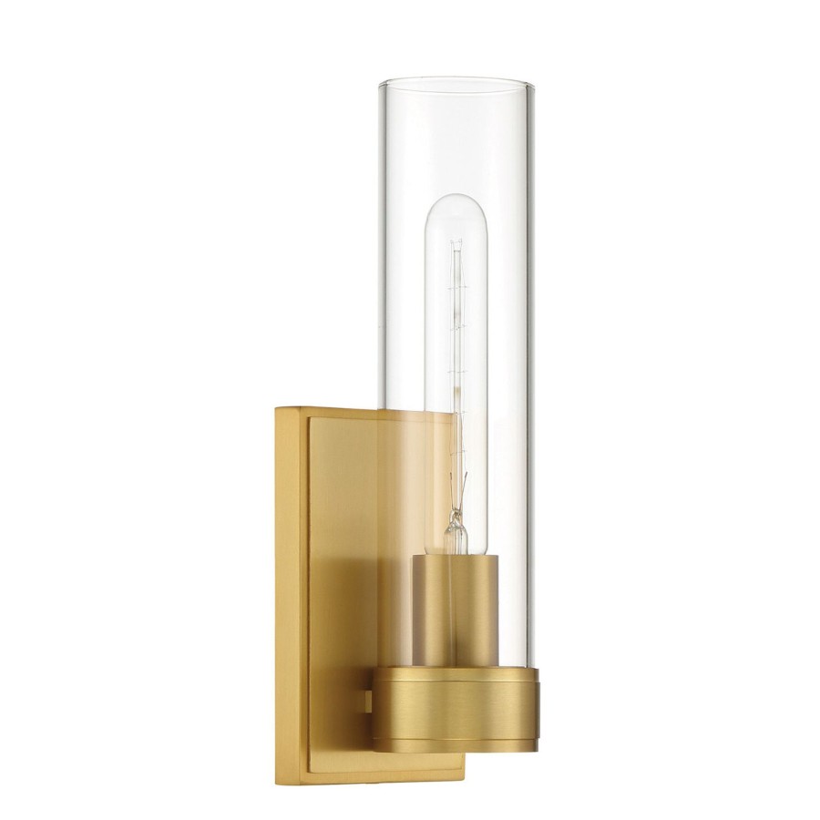 Open Box Brooklyn Bulb Co. | Open Box Sutton 1-Light Wall Sconce, Satin Brass