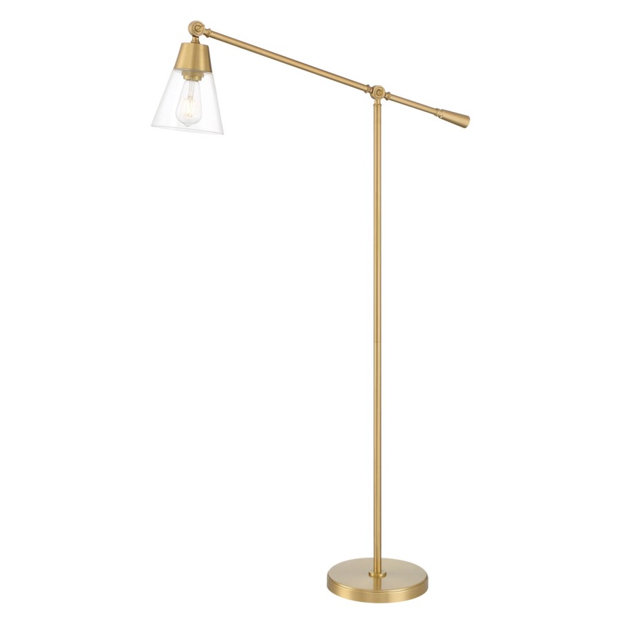 Lamps Brooklyn Bulb Co. | Owen Floor Lamp, Satin Brass