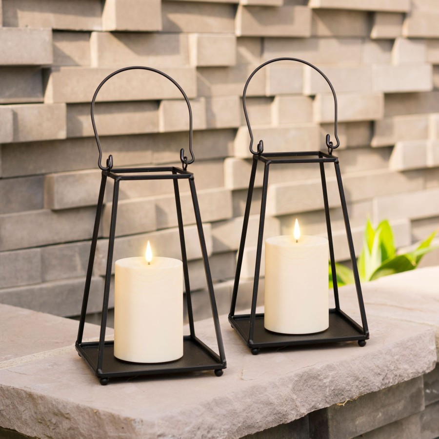 Decor LampLust Outdoor Lanterns | Perry Open Frame Lantern, Medium, Set Of 2