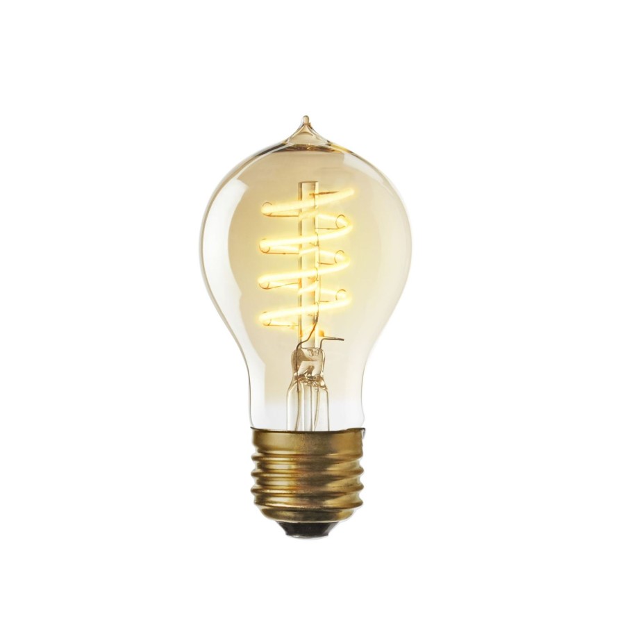 Light Bulbs Brooklyn Bulb Co. | Crown Heights Led 3 Watt, A19, E26 Socket, Vintage Edison Spiral Style Led Light Bulb, Antique