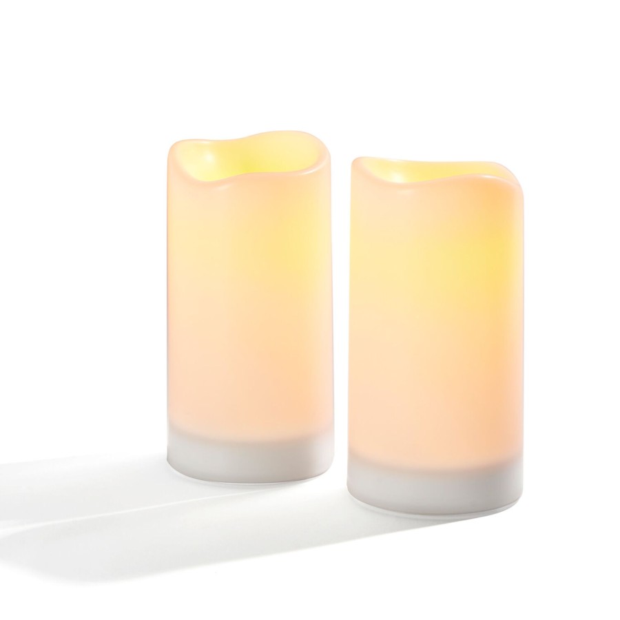 Outdoor LampLust Outdoor Candles | Thea Solar Powered Candles, Set Of Two, 4"X 8"