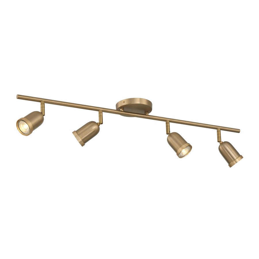 Ceiling Brooklyn Bulb Co. | Bixby 32" 4-Light Led Fixed Track Light, Brushed Brass