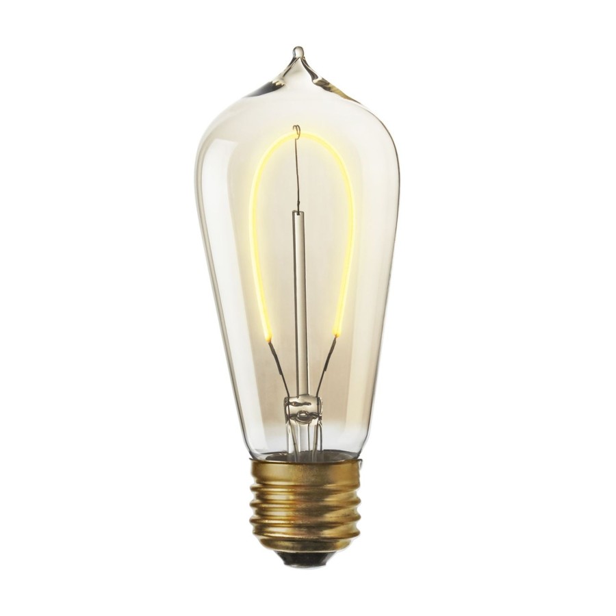 Light Bulbs Brooklyn Bulb Co. | Flatbush Led 3 Watt, St18 With Tip, E26 Socket, Vintage Edison Style Led Light Bulb, Antique-Finish