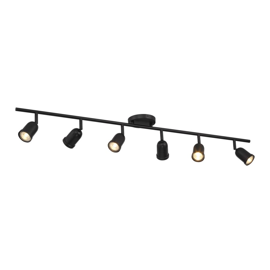 Ceiling Brooklyn Bulb Co. | Bixby 44" 6-Light Led Fixed Track Light, Matte Black