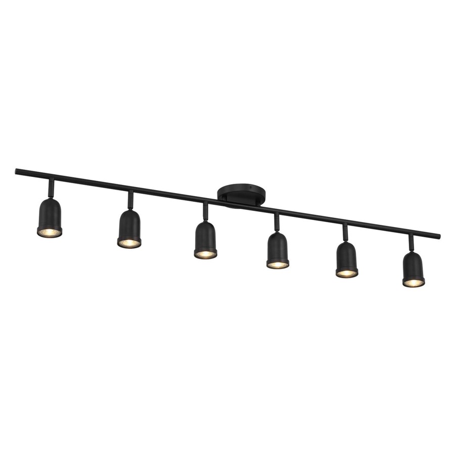 Ceiling Brooklyn Bulb Co. | Bixby 44" 6-Light Led Fixed Track Light, Matte Black