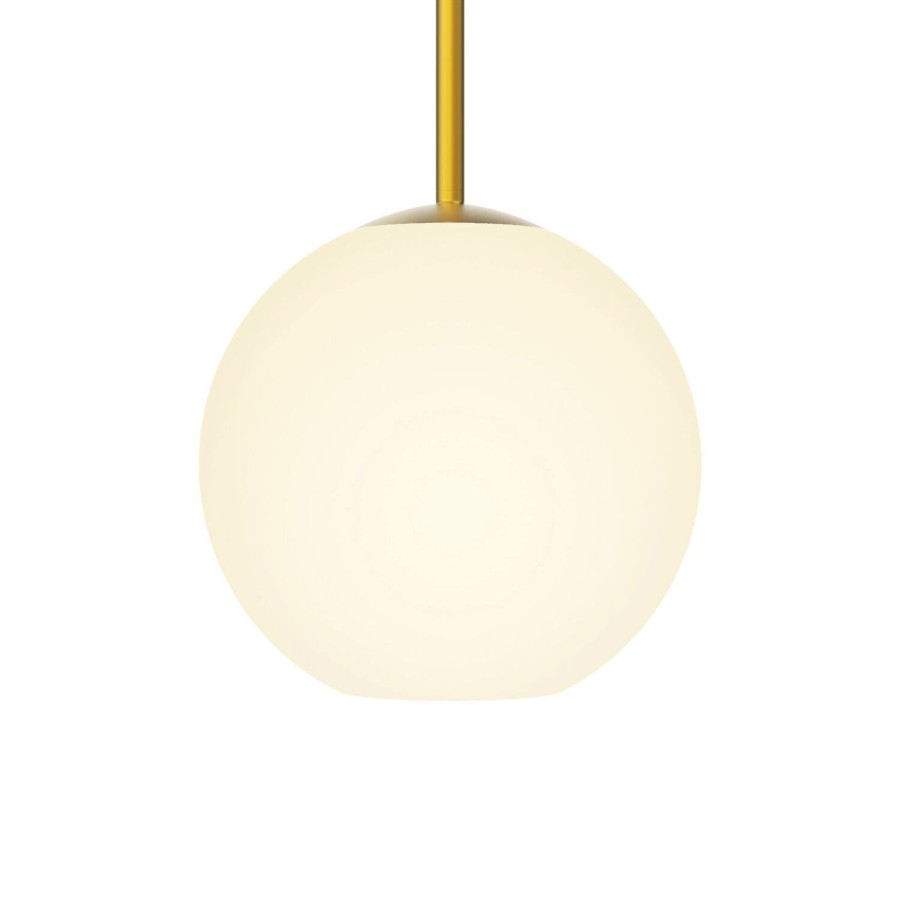 Open Box Brooklyn Bulb Co. | Open Box Aria 8" Opal Globe Pendant, Satin Brass