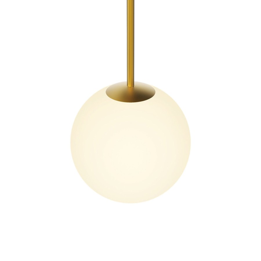 Open Box Brooklyn Bulb Co. | Open Box Aria 8" Opal Globe Pendant, Satin Brass