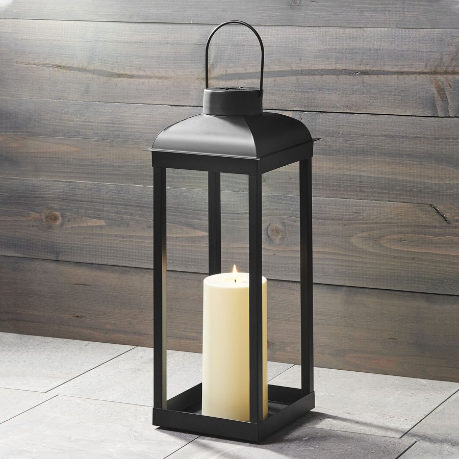 Decor LampLust New Lanterns | Tanner Solar Flameless Lantern, Large