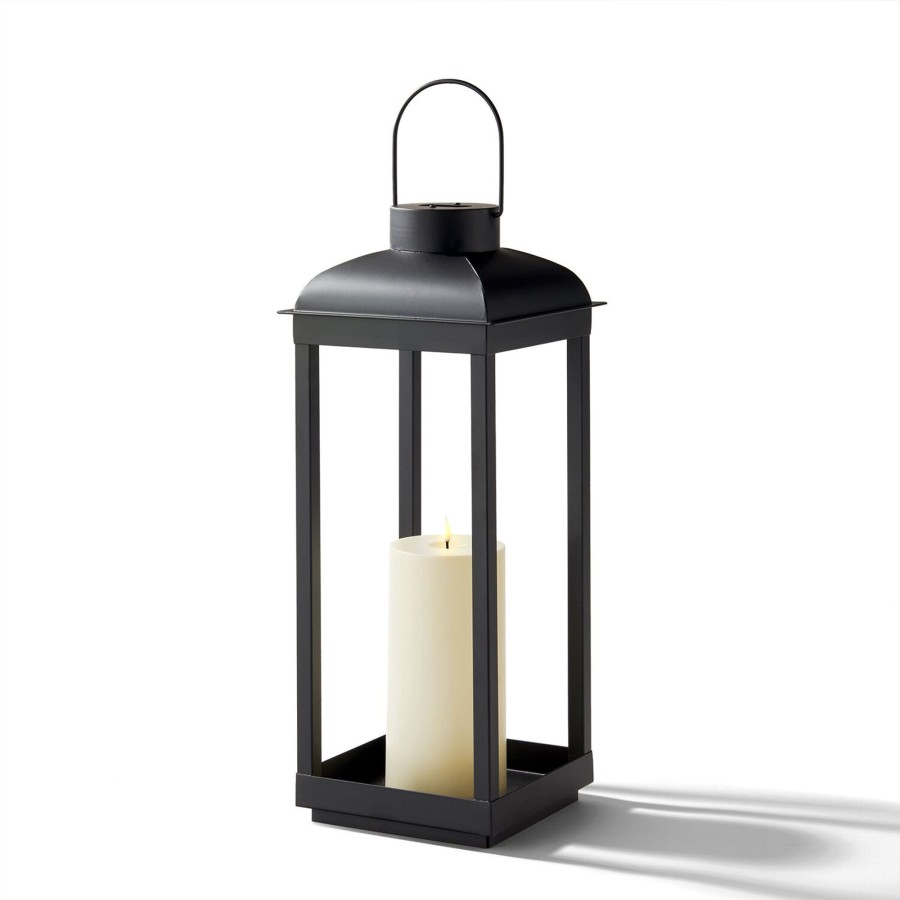 Decor LampLust New Lanterns | Tanner Solar Flameless Lantern, Large