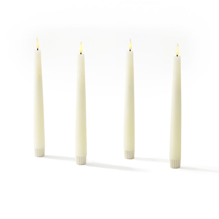 Decor LampLust Taper Candles | Infinity Wick Ivory 9" Taper Candles, Set Of 4