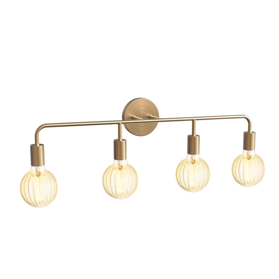 Open Box Brooklyn Bulb Co. | Open Box Prospect 4-Light Vanity, Aged Brass