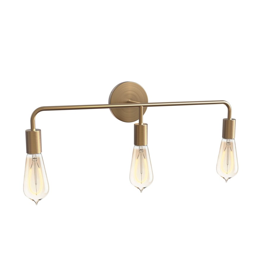 Open Box Brooklyn Bulb Co. | Open Box Prospect 3-Light Vanity, Aged Brass