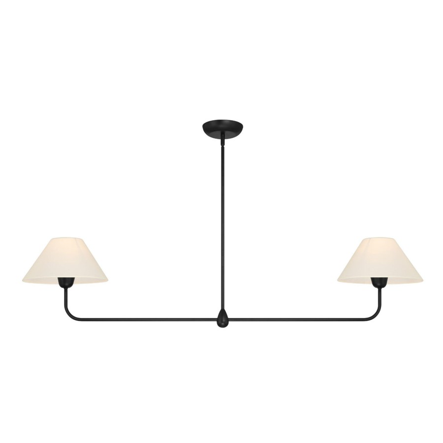 Ceiling Brooklyn Bulb Co. | Holden 2-Shade Linear Pendant, Matte Black