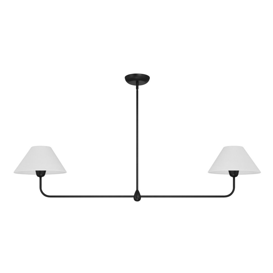 Ceiling Brooklyn Bulb Co. | Holden 2-Shade Linear Pendant, Matte Black