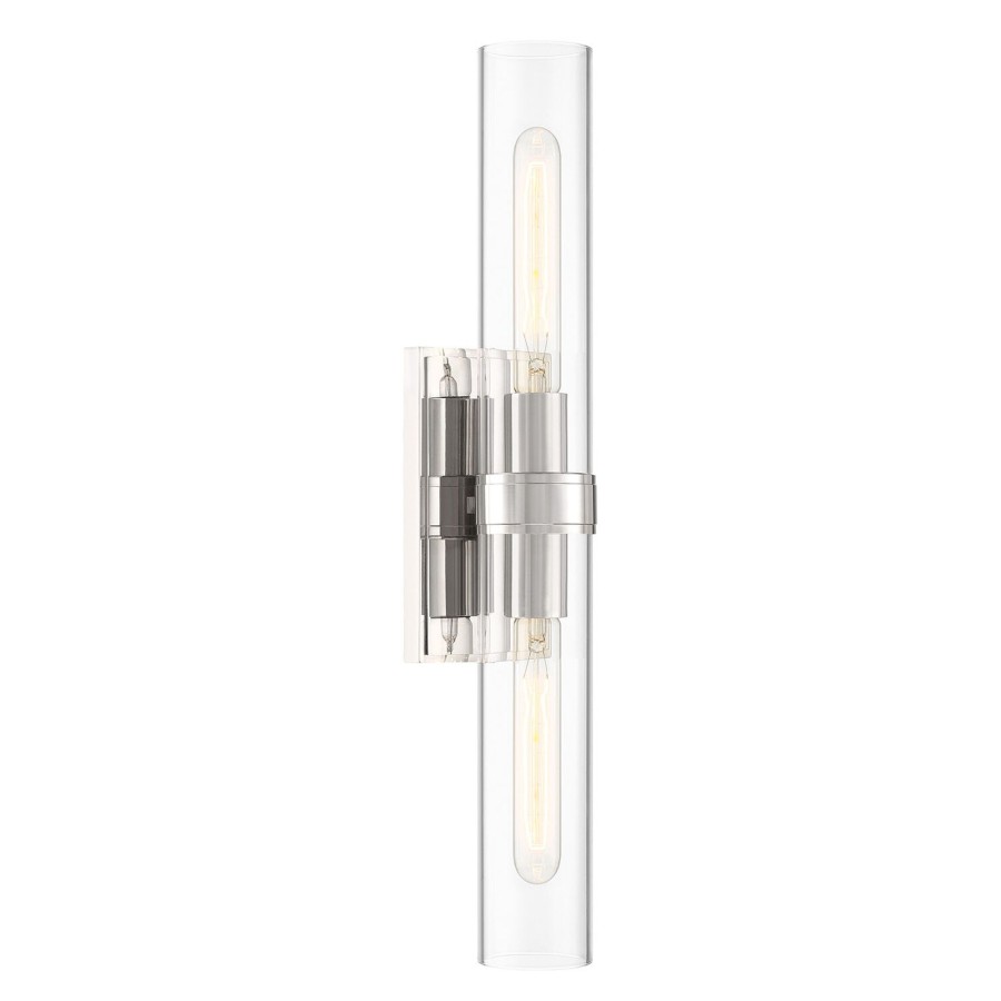 Wall Brooklyn Bulb Co. | Sutton 2-Light Wall Sconce, Polished Nickel