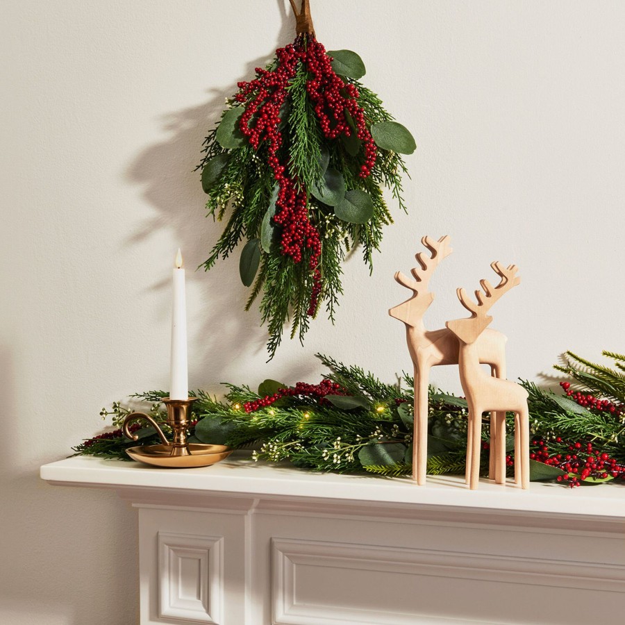 Decor LampLust New Decorative Accessories | Winterberry And Greenery Swag