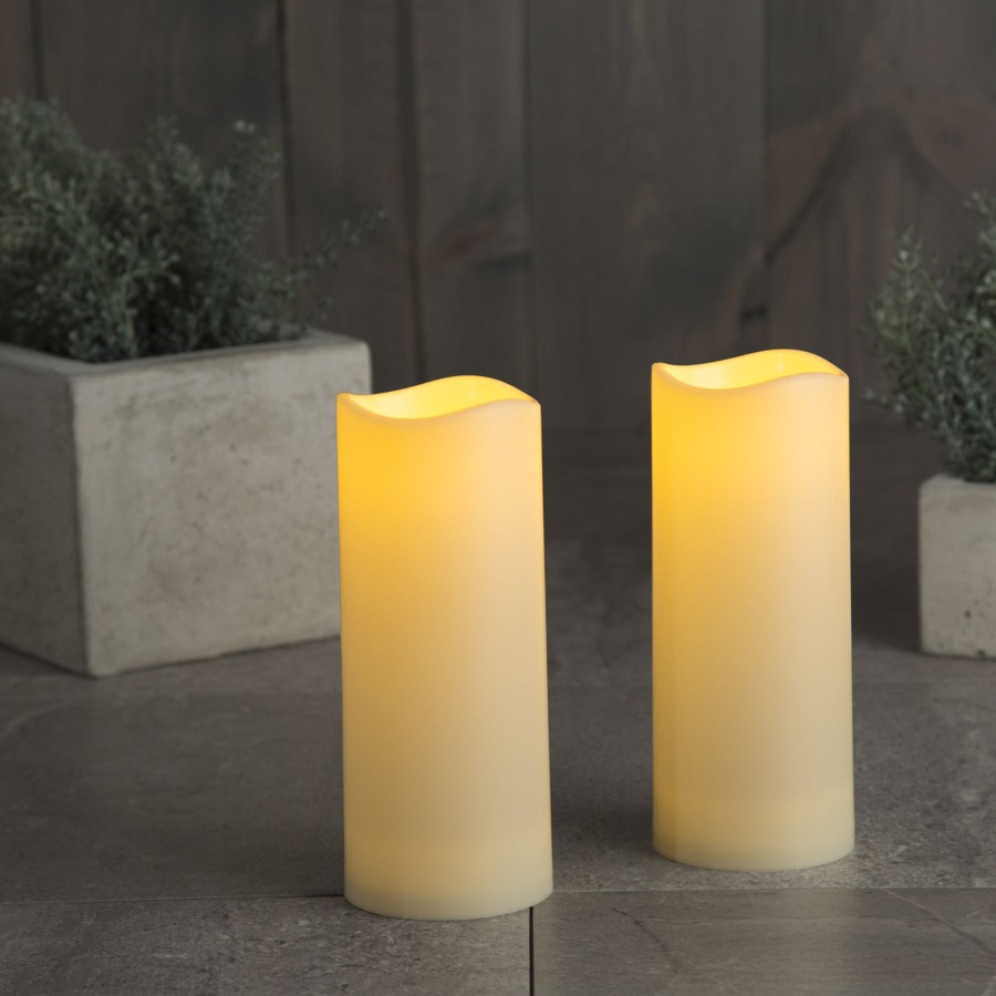 Outdoor LampLust Outdoor Candles | Idlewild Outdoor 3"X7" Candles, Set Of 2