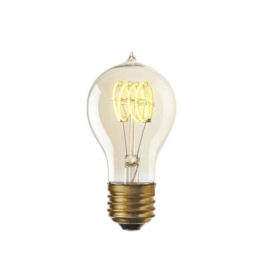 Light Bulbs Brooklyn Bulb Co. | Coney Island Led 3 Watt, A19, E26 Socket, Vintage Edison Style Light Bulb, Antique-Finished Glass