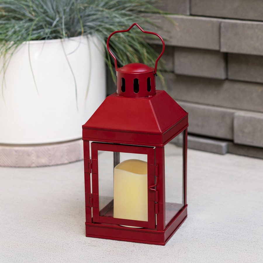 Decor LampLust Outdoor Lanterns | Rory Small Red Metal Lantern