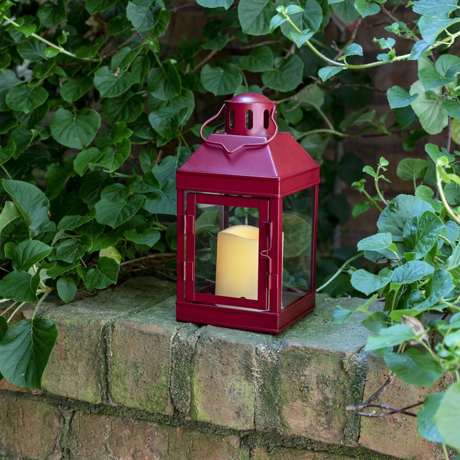 Decor LampLust Outdoor Lanterns | Rory Small Red Metal Lantern