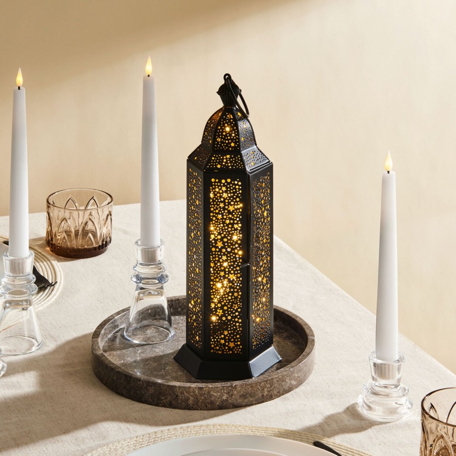 Seasonal LampLust | Stella Star Lantern With Fairy Lights, Medium