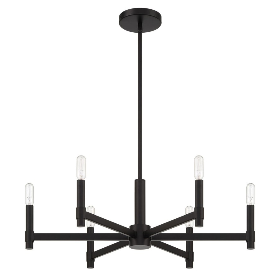 Ceiling Brooklyn Bulb Co. | Carson 6-Light Chandelier, Matte Black