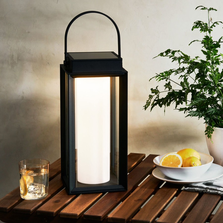 Decor LampLust Outdoor Lanterns | Logan Indoor/Outdoor Led Solar Lantern