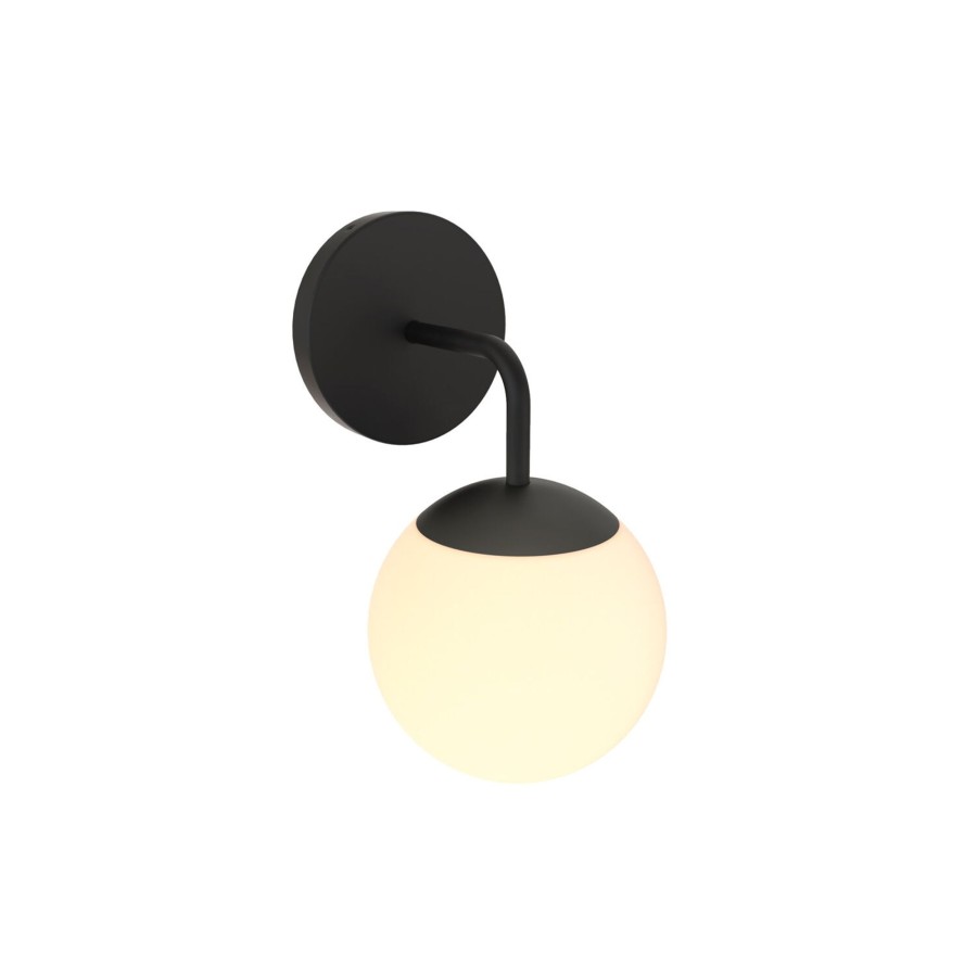 Open Box Brooklyn Bulb Co. | Open Box Castell Single Globe Led Vanity Light, Matte Black