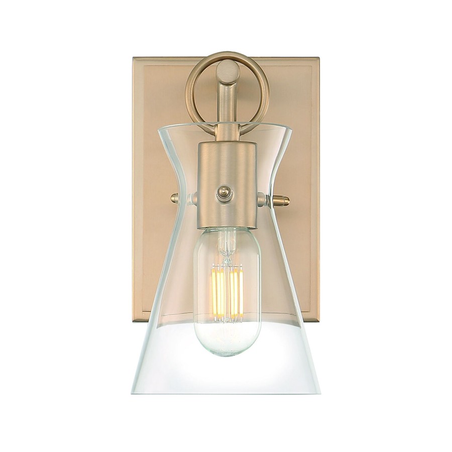 Wall Brooklyn Bulb Co. | Chloe Vanity Wall Sconce, Warm Brass