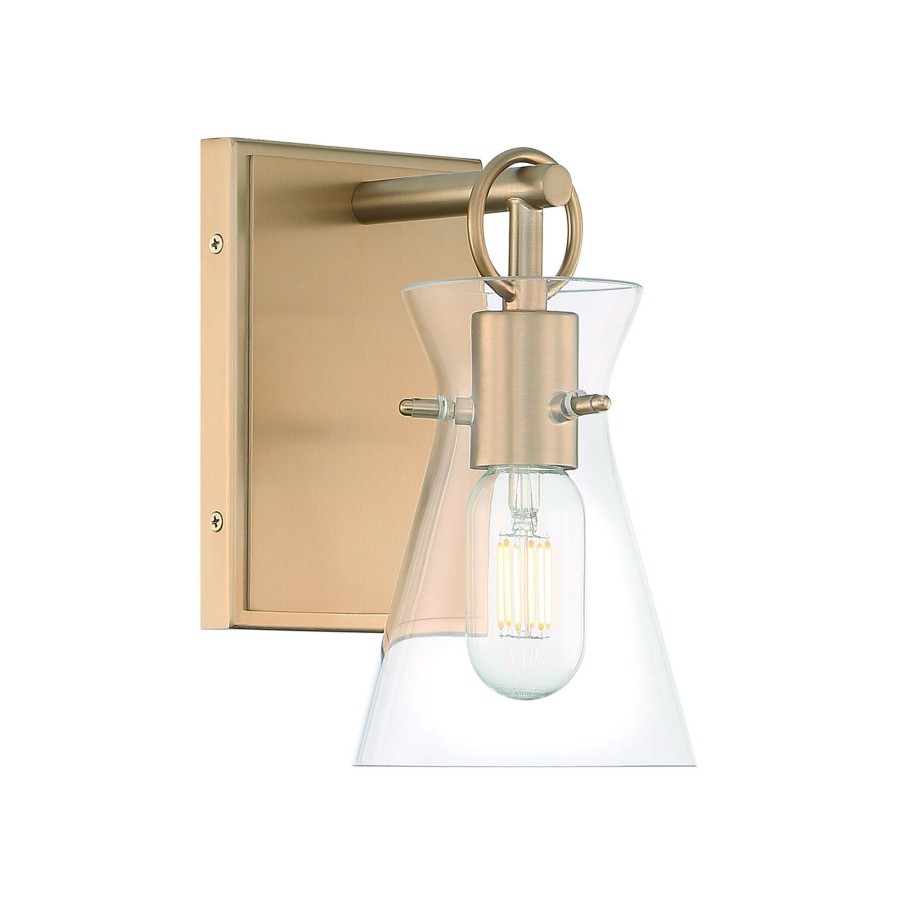 Wall Brooklyn Bulb Co. | Chloe Vanity Wall Sconce, Warm Brass