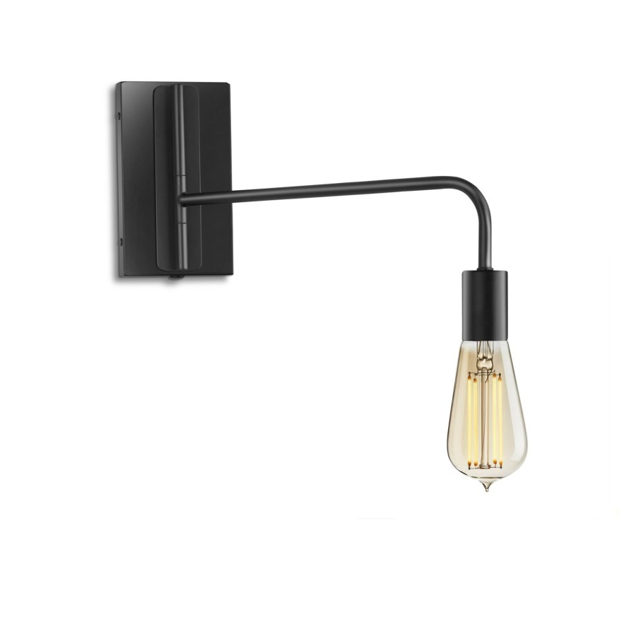 Open Box LampLust | Open Box Prospect Swing Arm Wall Sconce, Matte Black, Hard-Wired Only