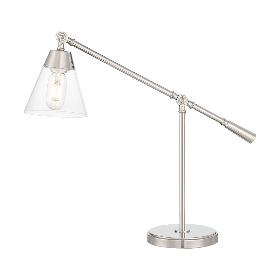 Lamps Brooklyn Bulb Co. | Owen Table Lamp, Polished Nickel