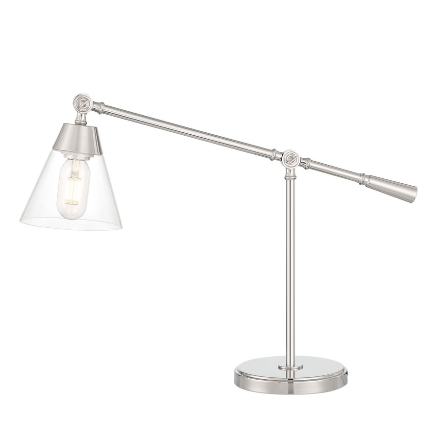 Lamps Brooklyn Bulb Co. | Owen Table Lamp, Polished Nickel