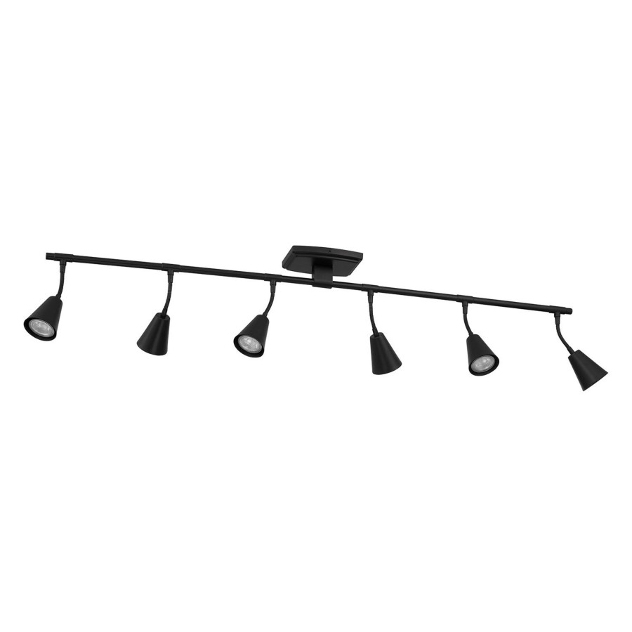 Ceiling Brooklyn Bulb Co. | Hudson 44" 6-Light Led Fixed Track Light, Matte Black