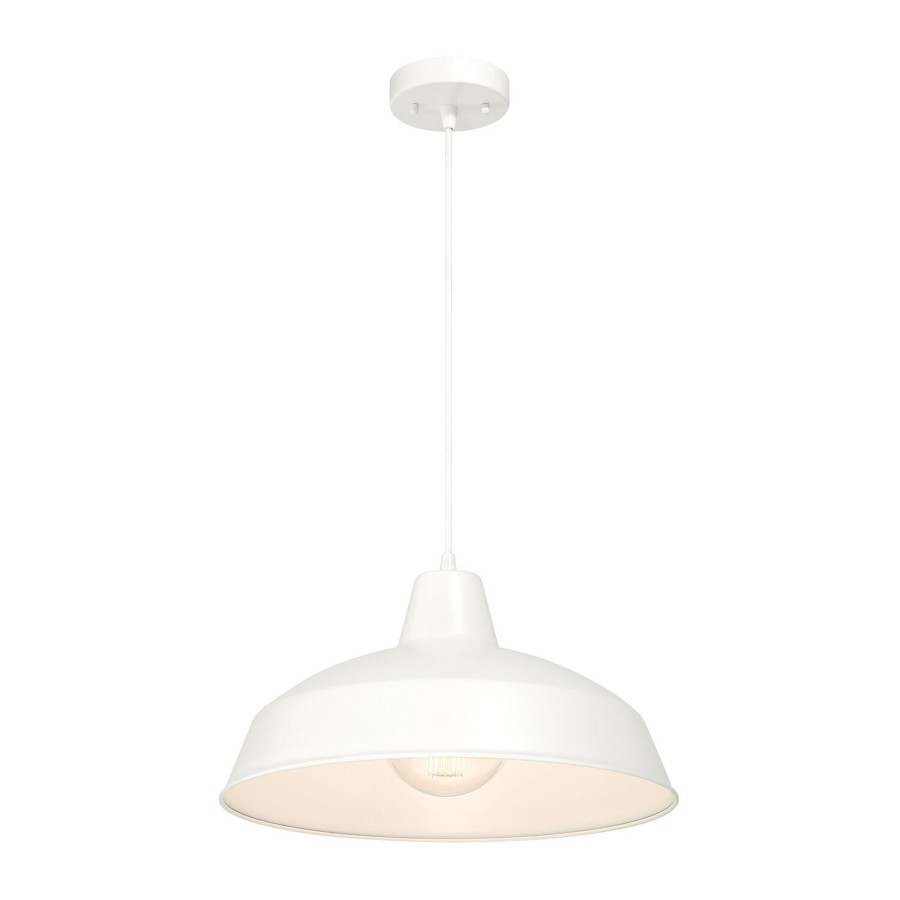 Outdoor Brooklyn Bulb Co. Hanging Lights | Asher Outdoor Pendant Light, White