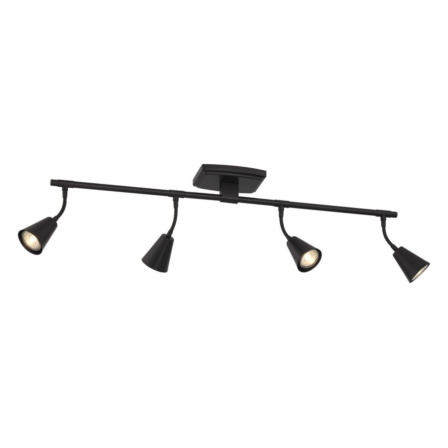 Ceiling Brooklyn Bulb Co. | Hudson 32" 4-Light Led Fixed Track Light, Matte Black