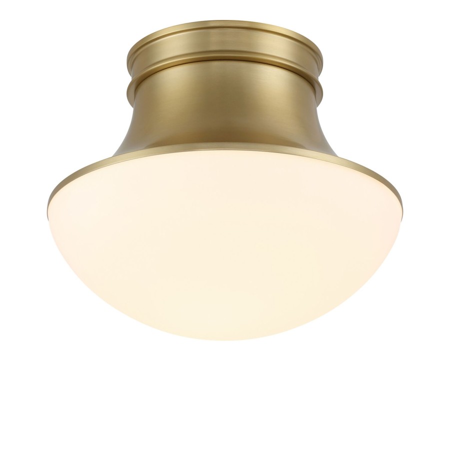 Ceiling Brooklyn Bulb Co. | Jayden Flush Mount, Aged Brass