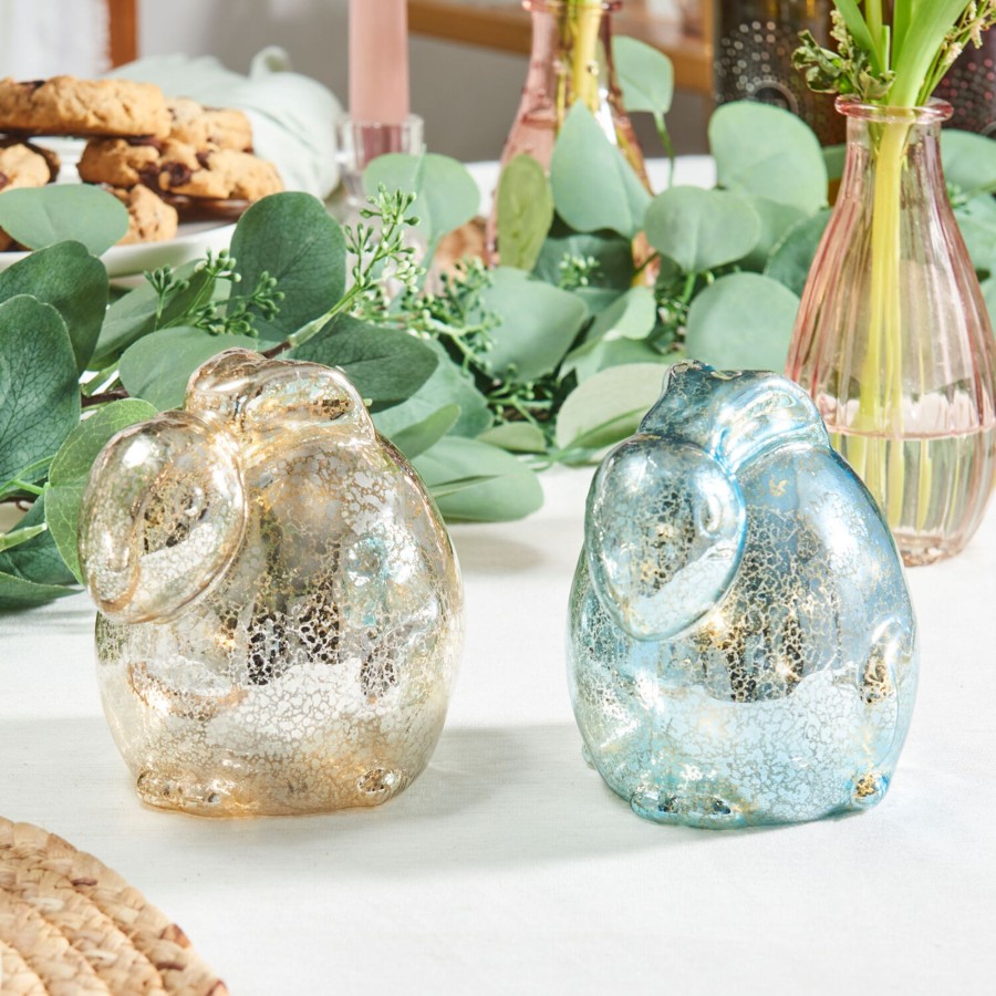 Decor LampLust Decorative Objects | Callie Mercury Glass Bunnies, Set Of 2