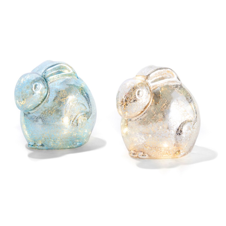 Decor LampLust Decorative Objects | Callie Mercury Glass Bunnies, Set Of 2