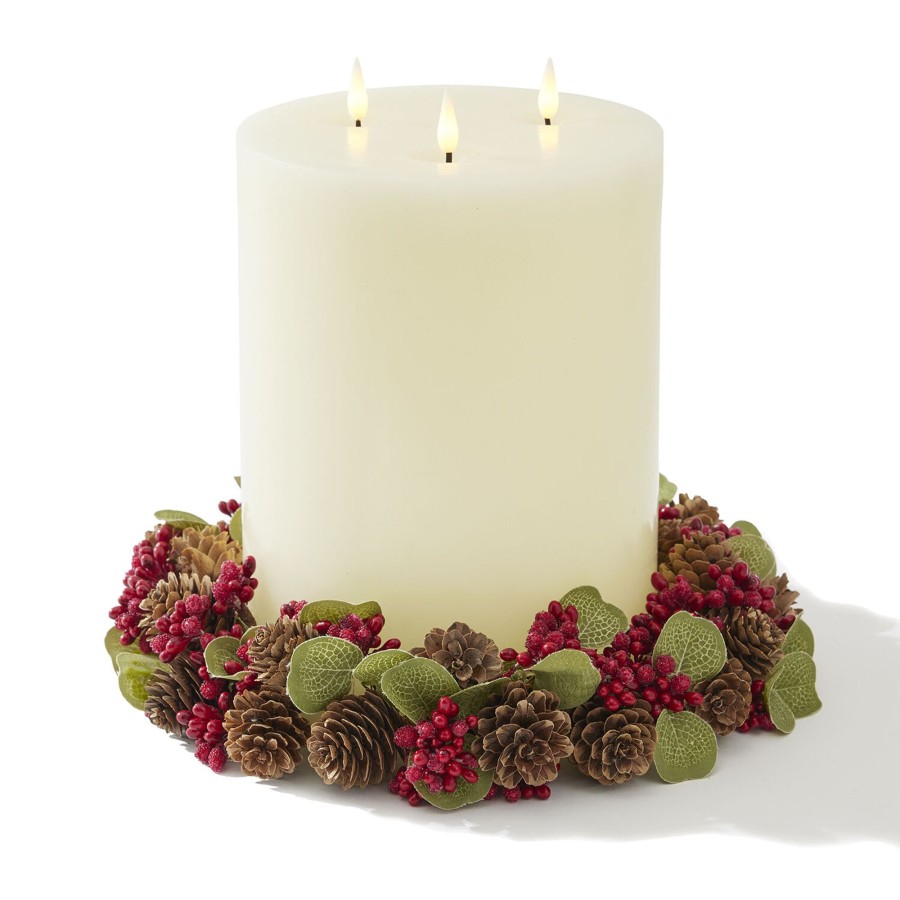 Decor LampLust Pillar Candles | Infinity Wick Ivory 3-Led 6"X8" Pillar Candle