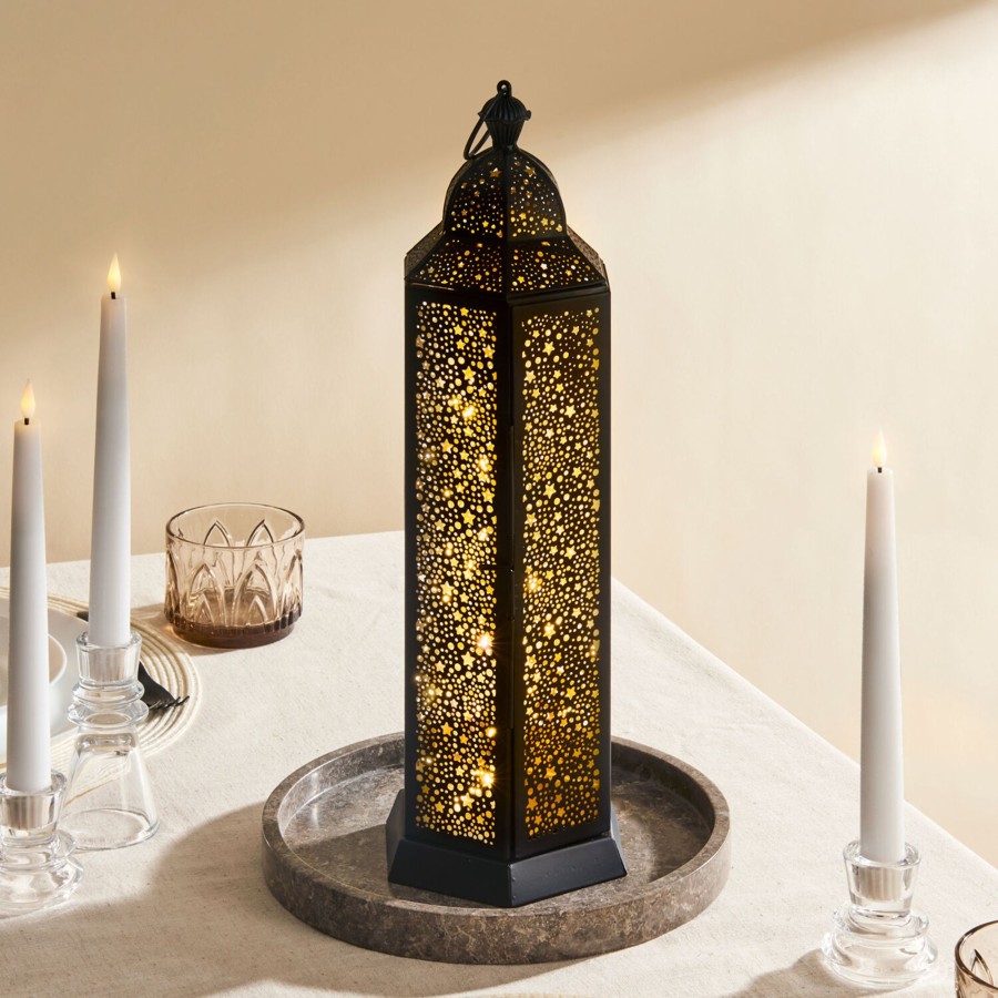 Seasonal LampLust | Stella Star Lantern With Fairy Lights, Large