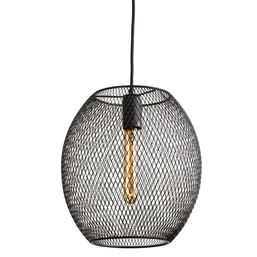 Open Box LampLust | Open Box Bergen Oval Pendant, Matte Black