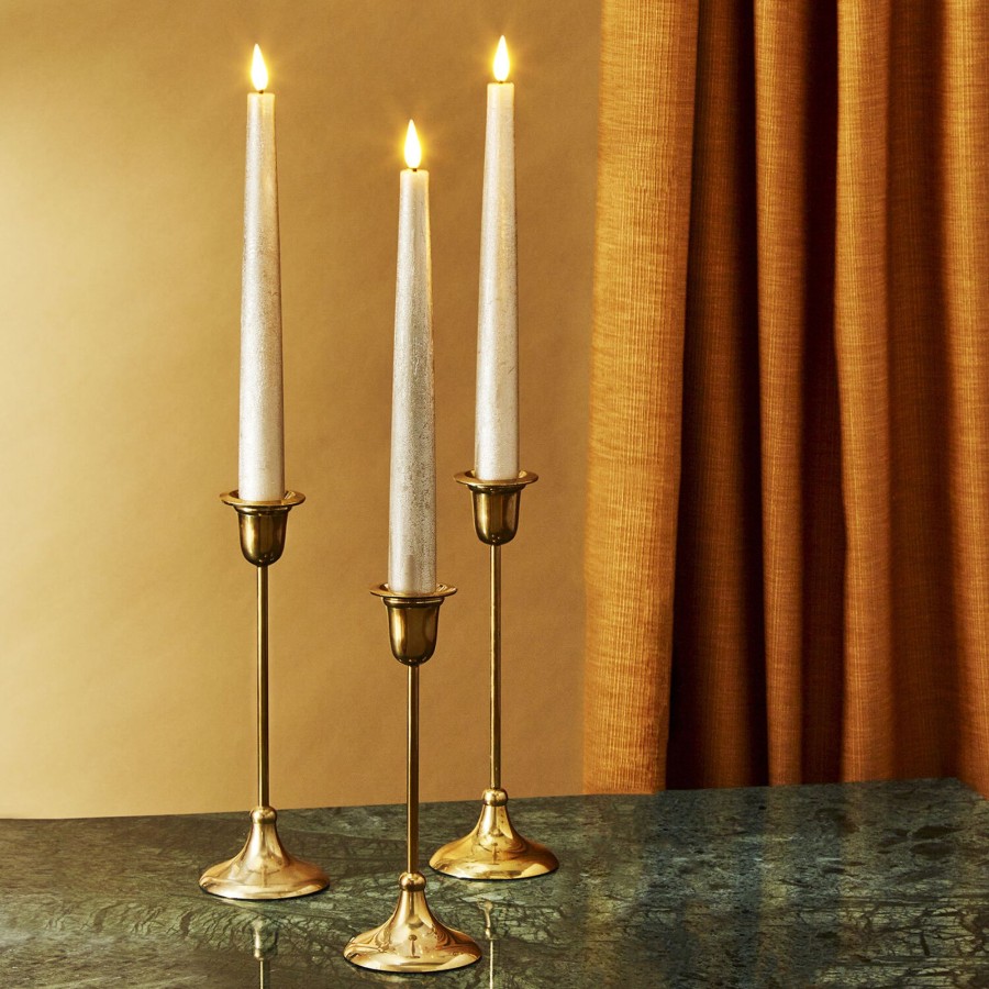 Decor LampLust Taper Candle Holders | Arden Brass Taper Candle Holders, Set Of Three