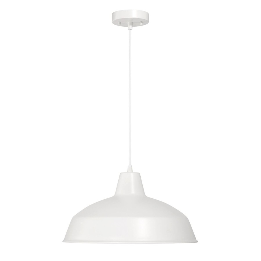 Open Box Brooklyn Bulb Co. | Open Box Asher Outdoor Pendant Light, White