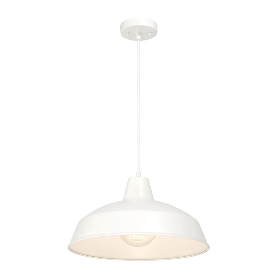 Open Box Brooklyn Bulb Co. | Open Box Asher Outdoor Pendant Light, White