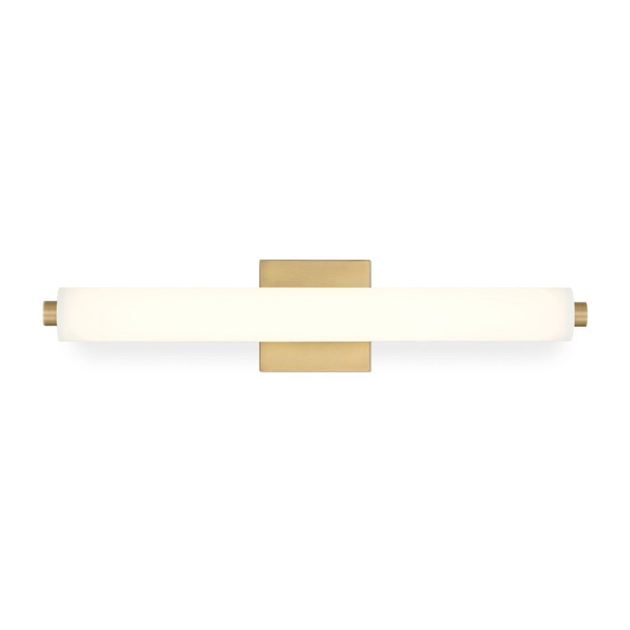 Wall Brooklyn Bulb Co. | Ronan 24" Opal Glass Led Vanity Light, Aged Brass