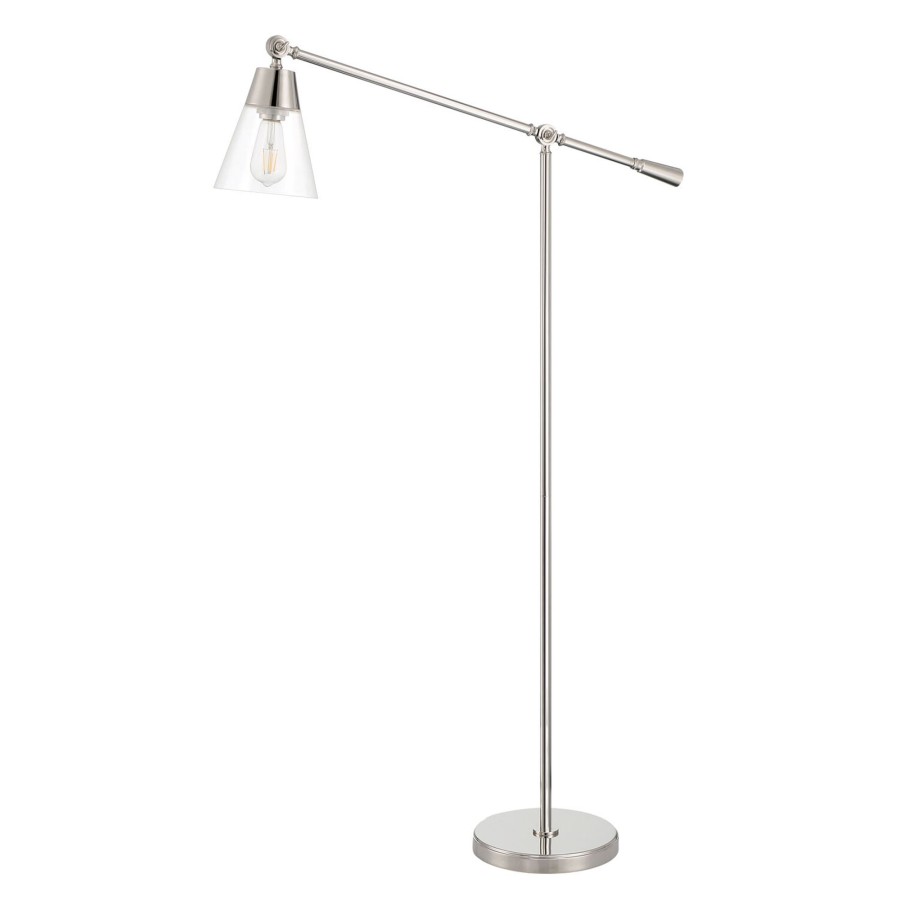 Lamps Brooklyn Bulb Co. | Owen Floor Lamp, Polished Nickel