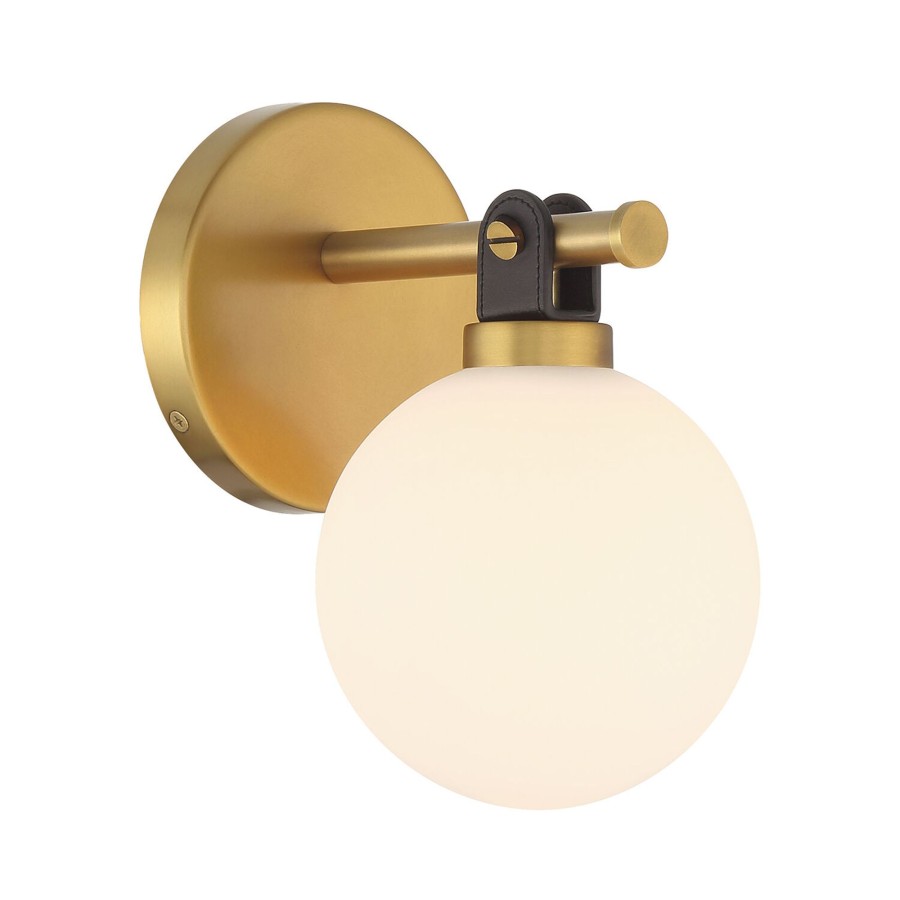 Wall Brooklyn Bulb Co. | Bryce Vanity Led Wall Sconce, Aged Brass