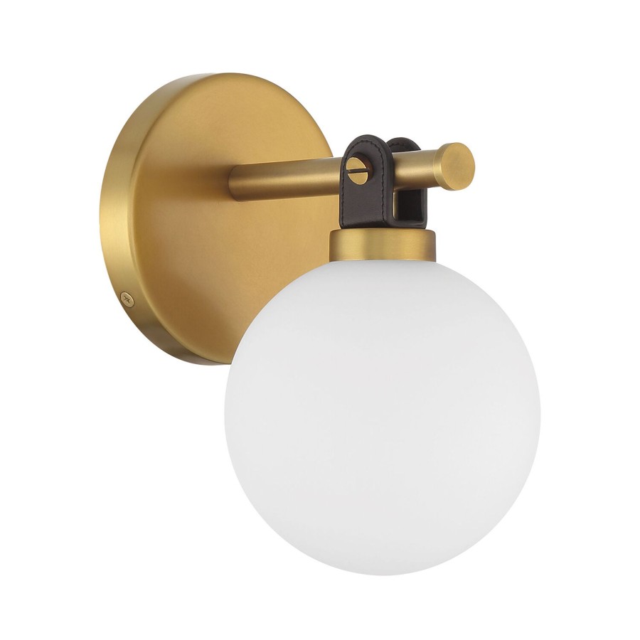 Wall Brooklyn Bulb Co. | Bryce Vanity Led Wall Sconce, Aged Brass